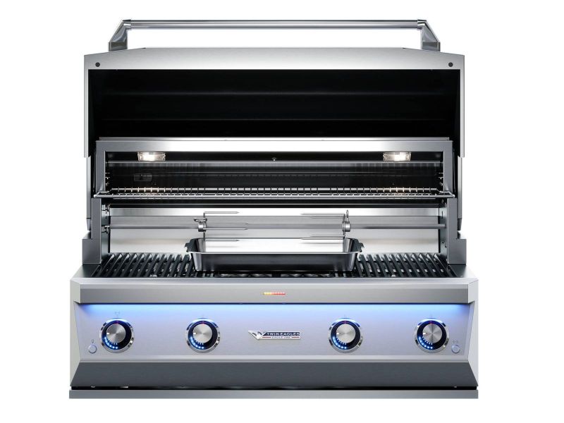 Twin Eagles Eagle One 42-Inch 3-Burner Gas Grill with Sear Zone & Infrared Rotisserie Burner On Deluxe Cart