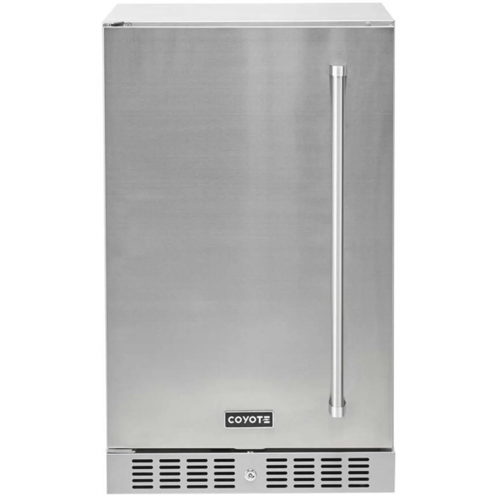 Coyote 21 Inch 4.1 Cu. Ft. Outdoor Rated Left Hinge Built-In Refrigerator - C121R-S-L