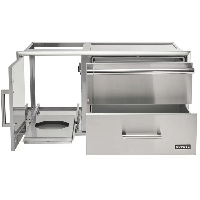 Coyote 42 Inch Warming Drawer & Door Combo - C3-CDWD