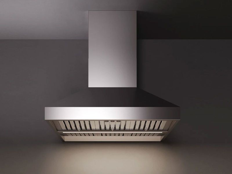 Falmec Pyramid 36-Inch Outdoor Rated Wall Mounted 3-Speed 1200 CFM Vent Hood with LED Lighting