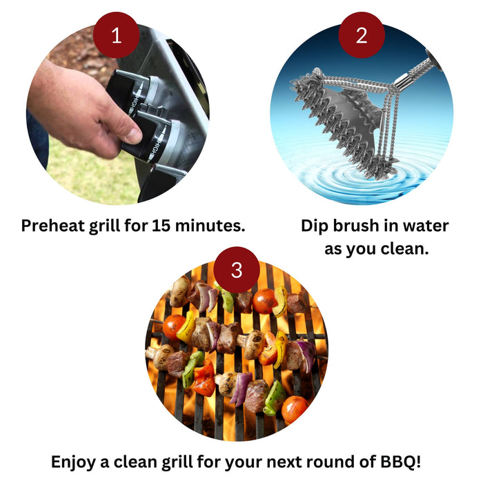 Valore Safe Bristle Free BBQ Grill Brush & Scraper Combo