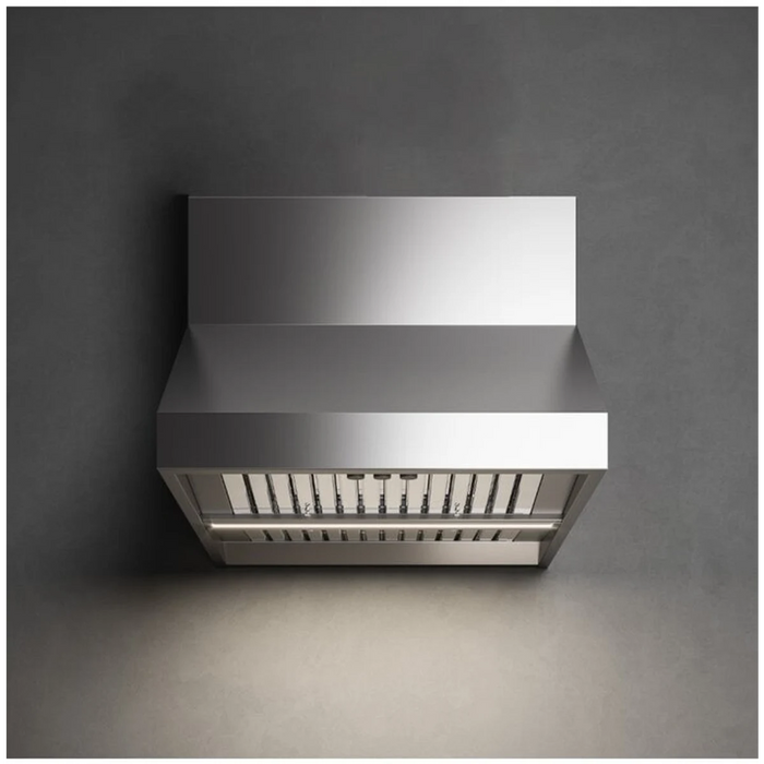 Falmec Zeus Wall Mount Outdoor Hood, 1200 CFM Knob Control, LED Lighting, and Professional Baffle Filter