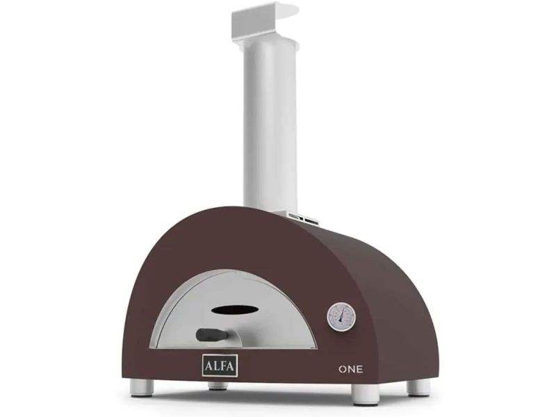 Alfa Nano 1 Pizze 23-Inch Wood-Fired Pizza Oven and Oven Base - Copper Base
