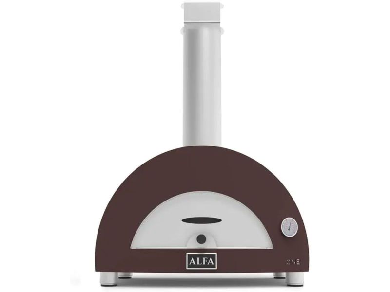 Alfa Nano 1 Pizze 23-Inch Wood-Fired Pizza Oven and Oven Base - Copper Base