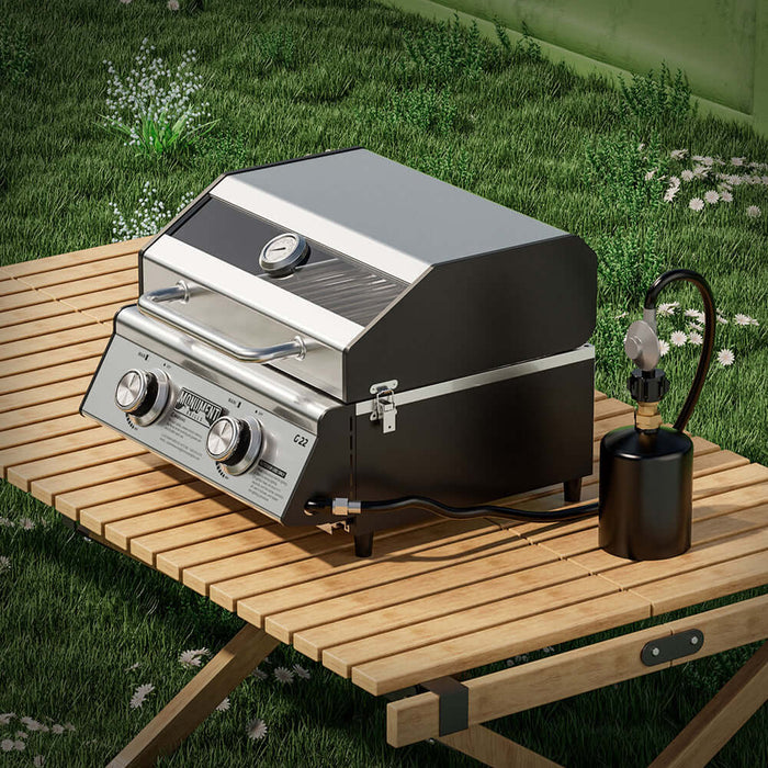 Monument Grills 2 Burner Stainless Steel Portable Grill - G22