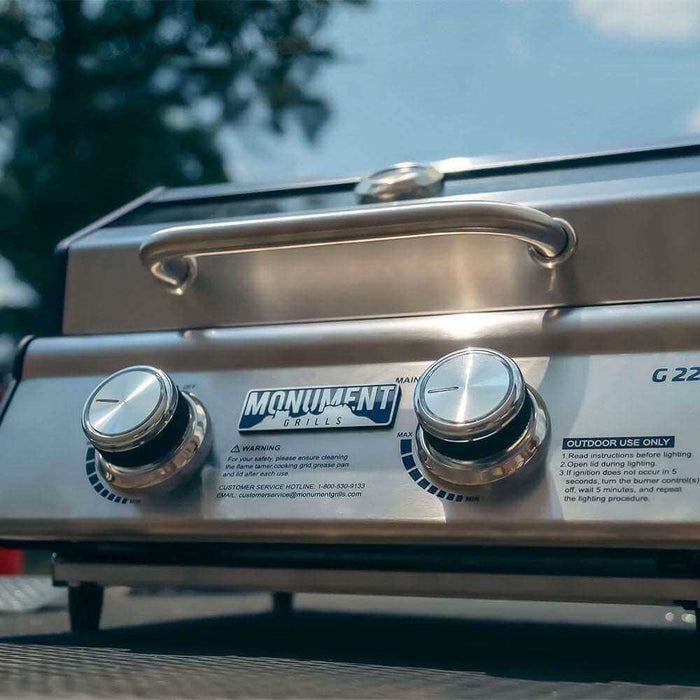 Monument Grills 2 Burner Stainless Steel Portable Grill - G22