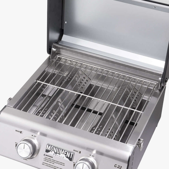Monument Grills 2 Burner Stainless Steel Portable Grill - G22