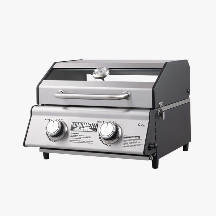 Monument Grills 2 Burner Stainless Steel Portable Grill - G22