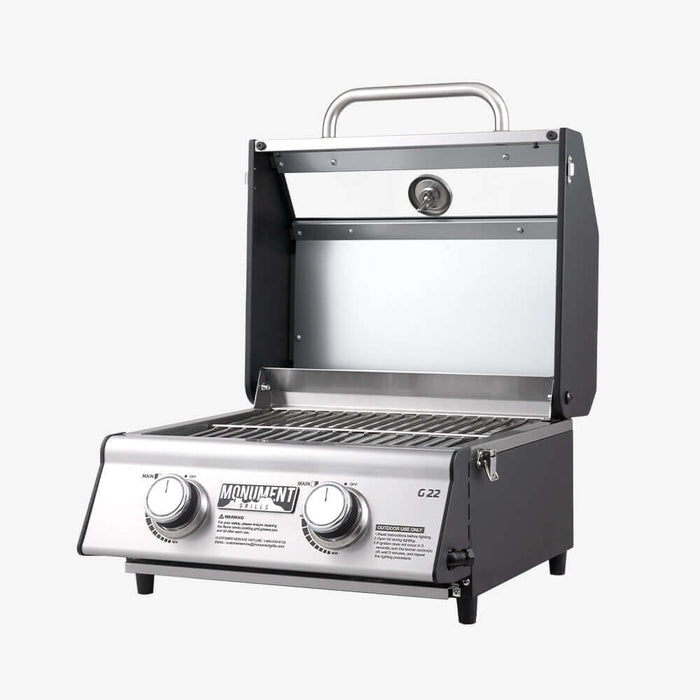 Monument Grills 2 Burner Stainless Steel Portable Grill - G22