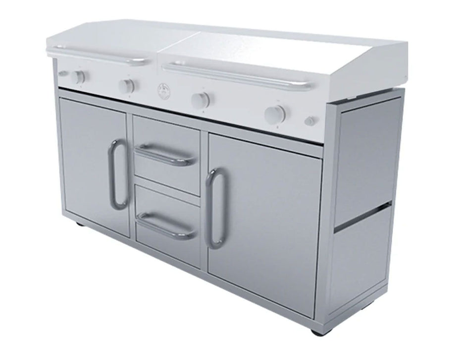 Le Griddle The Grand Texan 4-Burner Gas Griddle Freestanding Cart - GFCART160