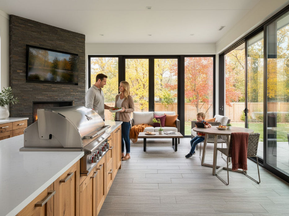 Blaze LTE PRO 32-in 4-Burner Built-In Gas Grill w/ Digital Temperature Screen & Rotisserie - BLZ-4LTEPRO