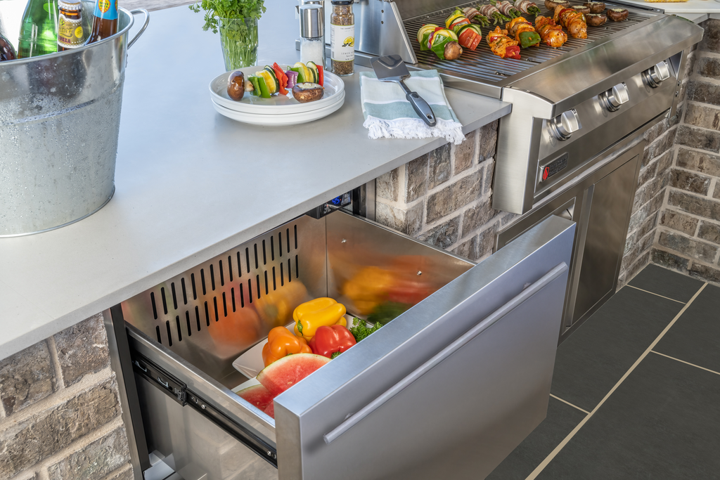 RCS 24-Inch 5.2 Cu. Ft. Outdoor Rated Dual Drawer Compact Refrigerator - REFR4