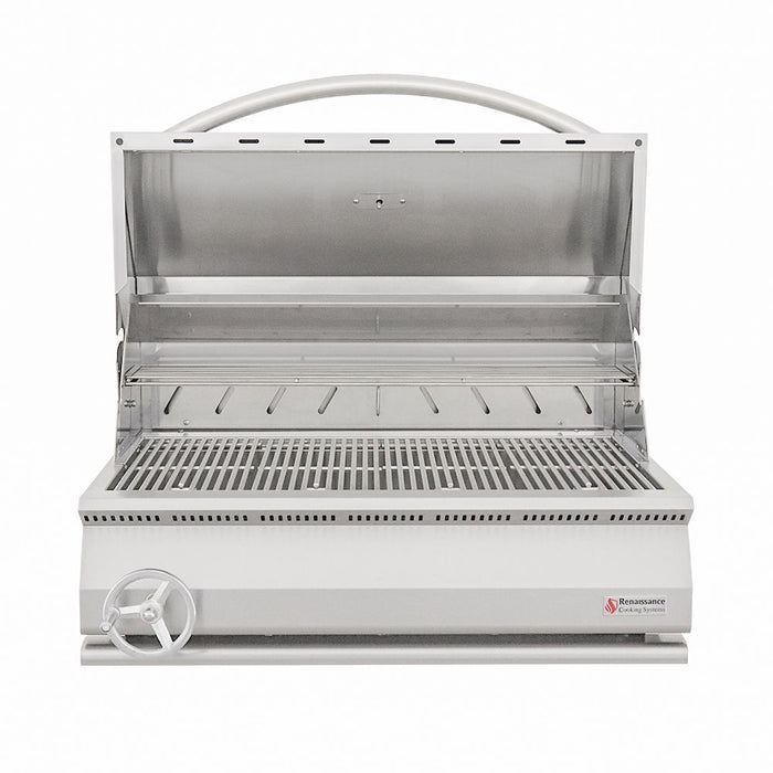 RCS Premier Built-In Stainless Steel 32-Inch Charcoal Grill - RJCC32A
