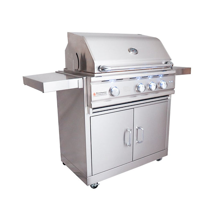RCS Stainless Steel Grill Cart For 30-Inch RCS Grills - RONMC