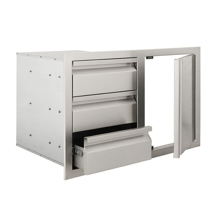 RCS Valiant Triple Drawers w/ Soft Close Right Hinge Single Door - VDC2SCR
