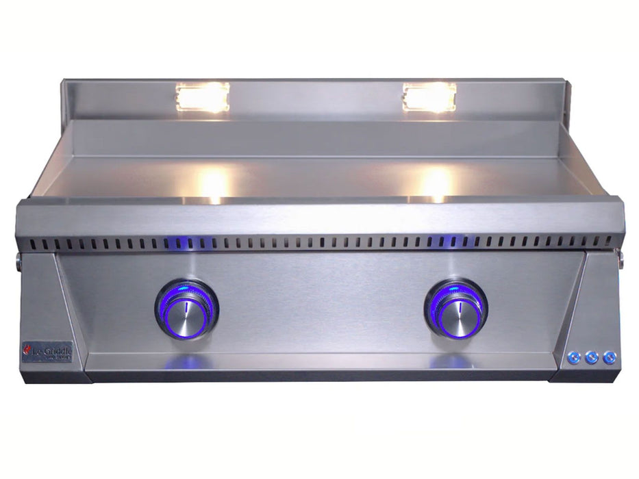 Le Griddle Pro Series 75 30-Inch 2-Burner Gas Griddle with Lights 6mm- OML75P6