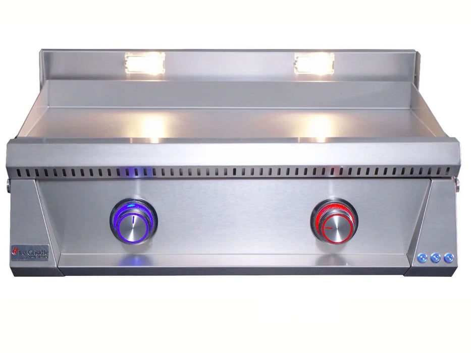 Le Griddle Pro Series 75 30-Inch 2-Burner Gas Griddle with Lights 6mm- OML75P6