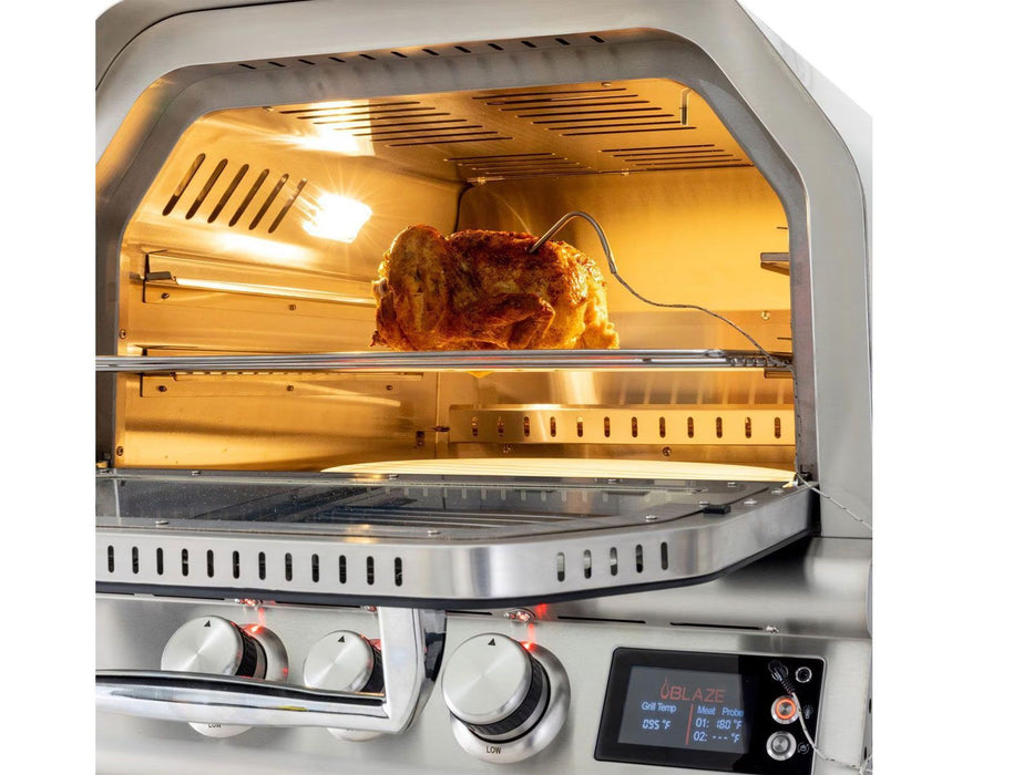 Blaze 26-Inch Countertop Natural Gas Outdoor Oven W/ Rotisserie & Countertop Sleeve - BLZ-26-PZOVN+ BLZ-26-PZOVN-TBL