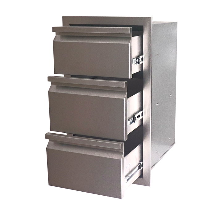 RCS Valiant Series 17-Inch Stainless Steel Triple Access Drawer - VTD3