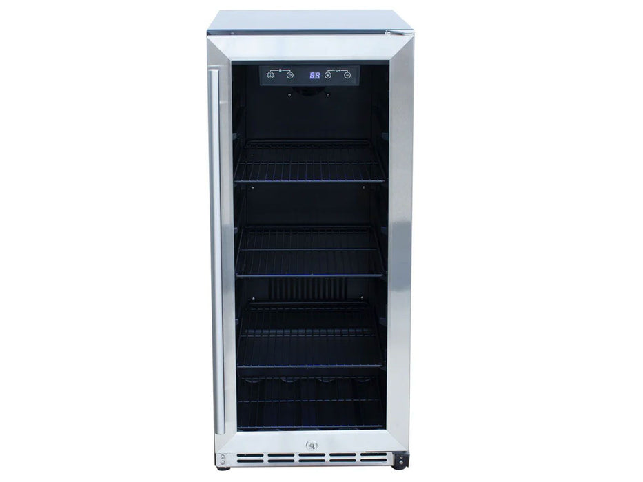 Summerset 15-Inch Outdoor Rated Fridge with Glass Door - RFR-15G