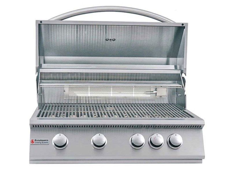 RCS Premier Series 32-Inch 4-Burner Built-In Propane Gas Grill With Rear Infrared Burner - RJC32A