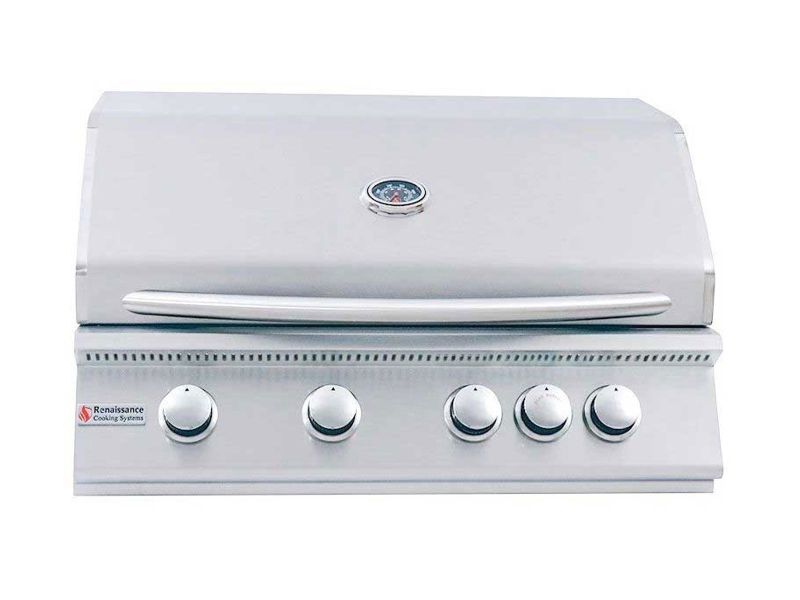 RCS Premier Series 32-Inch 4-Burner Built-In Propane Gas Grill With Rear Infrared Burner - RJC32A