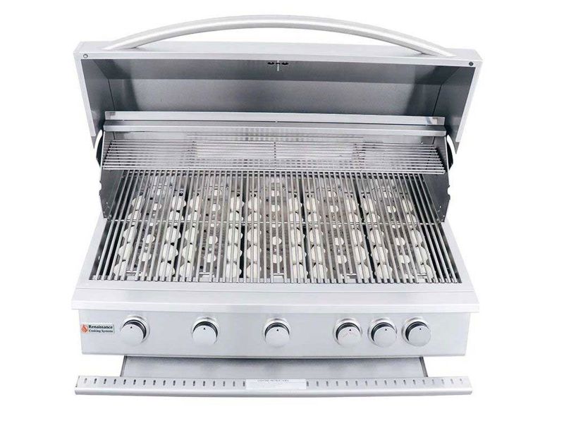 RCS Premier Series 40-Inch 5-Burner Built-In Gas Grill With Rear Infrared Burner - RJC40A