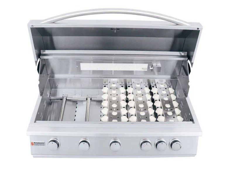 RCS Premier Series 40-Inch 5-Burner Built-In Gas Grill With Rear Infrared Burner - RJC40A