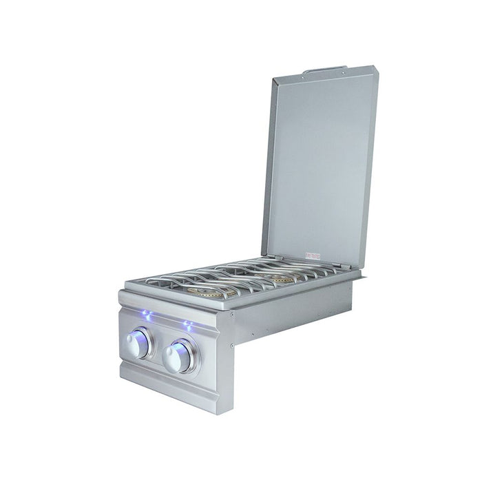 RCS Cutlass EL Series Built-In Double Side Burner, Slide-in W/Blue LED
