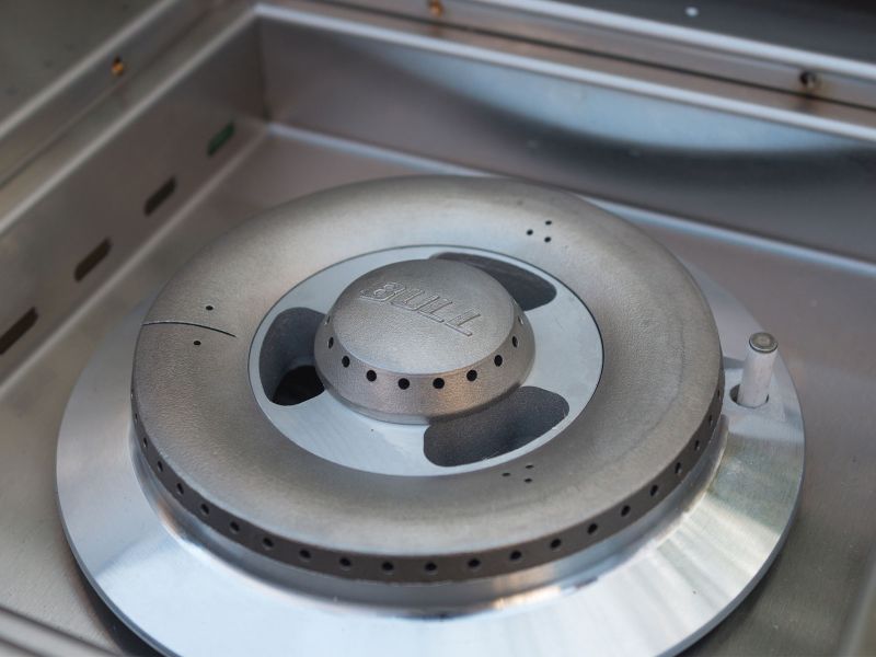 Bull Sidekick Propane Gas Single Side Burner W/ Stainless Steel Lid - 60010