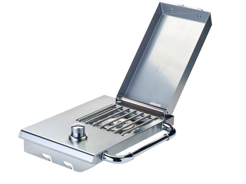 Bull Sidekick Propane Gas Single Side Burner W/ Stainless Steel Lid - 60010