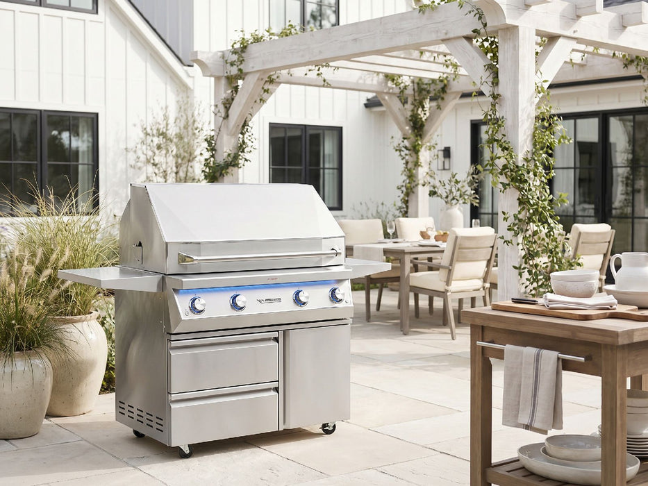 Twin Eagles Eagle One 42-Inch 3-Burner Gas Grill with Sear Zone & Infrared Rotisserie Burner On Deluxe Cart