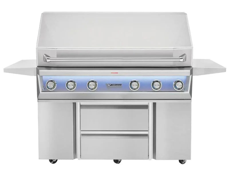 Twin Eagles Eagle One 54-Inch 4-Burner Gas Grill with Sear Zone & Two Infrared Rotisserie Burners On Deluxe Cart