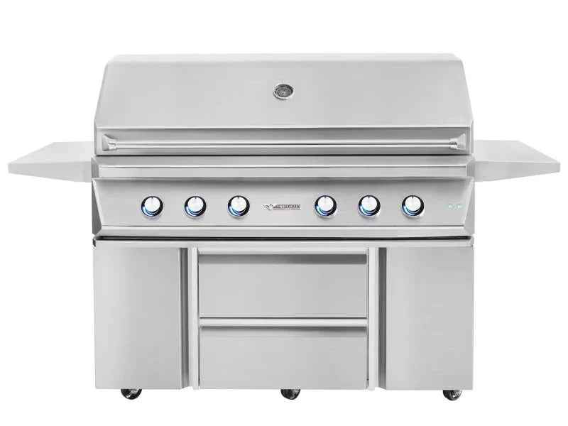 Twin Eagles 54-Inch 4-Burner Gas Grill with Sear Zone & Two Infrared Rotisserie Burners On Deluxe Cart