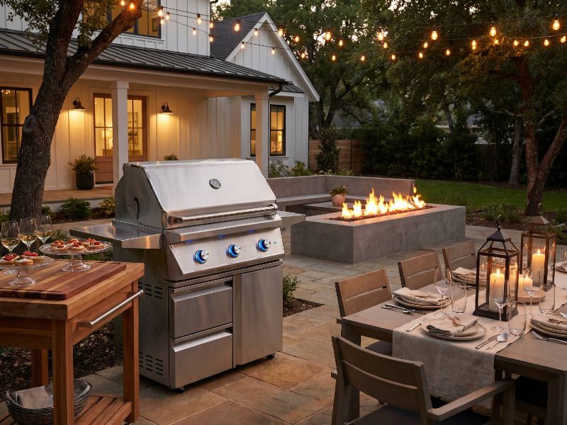 Twin Eagles 30-Inch 2-Burner Gas Grill with Sear Zone & Infrared Rotisserie Burner On Deluxe Cart
