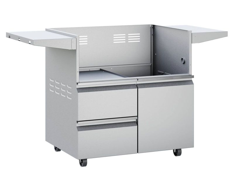 Twin Eagles Grill Cart For 36-Inch Gas Grills With Two Storage Drawers & One Access Door