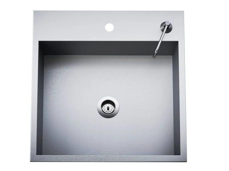 Twin Eagles 24-Inch Drop-In Stainless Steel Sink with Lid & Soap Dispenser