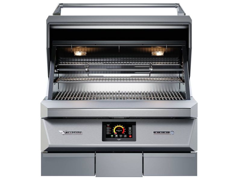 Twin Eagles Wi-Fi Controlled 36-Inch Built-In Stainless Steel Pellet Grill and Smoker