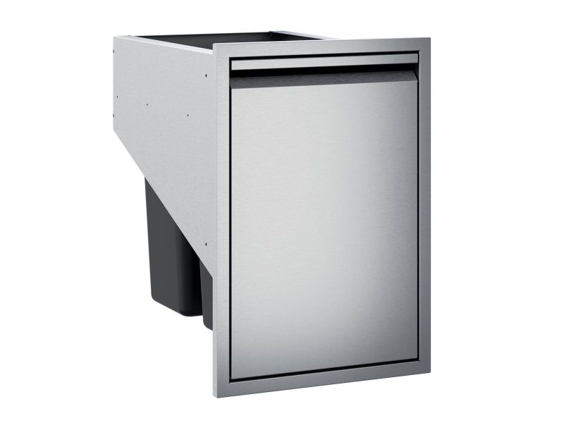 Twin Eagles 18-Inch Roll-Out Stainless Steel Double Trash Drawer / Recycling Bin