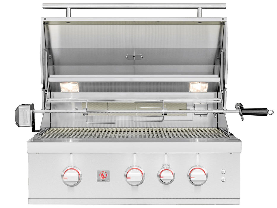 Summerset TRL Pro 32-Inch 3 Burner Built-In Gas Grill With Rear Infrared Burner and Rotisserie Kit - TRLPRO32