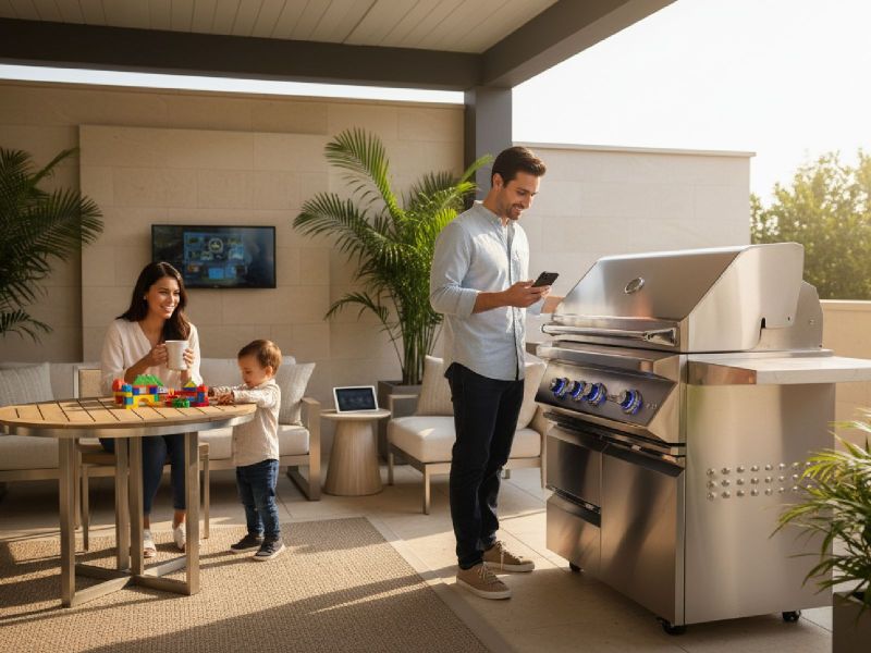Twin Eagles 36-Inch 3-Burner Gas Grill with Infrared Rotisserie Burner On Deluxe Cart