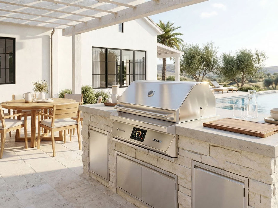 Twin Eagles Wi-Fi Controlled 36-Inch Built-In Stainless Steel Pellet Grill and Smoker with Rotisserie