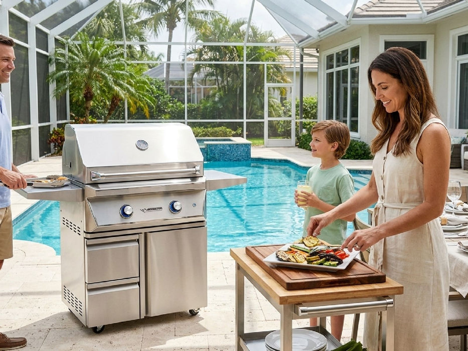 Twin Eagles 30-Inch 2-Burner Gas Grill On Deluxe Cart