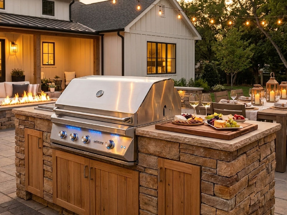 Twin Eagles 42-Inch 3-Burner Built-In Gas Grill with Sear Zone & Infrared Rotisserie Burner