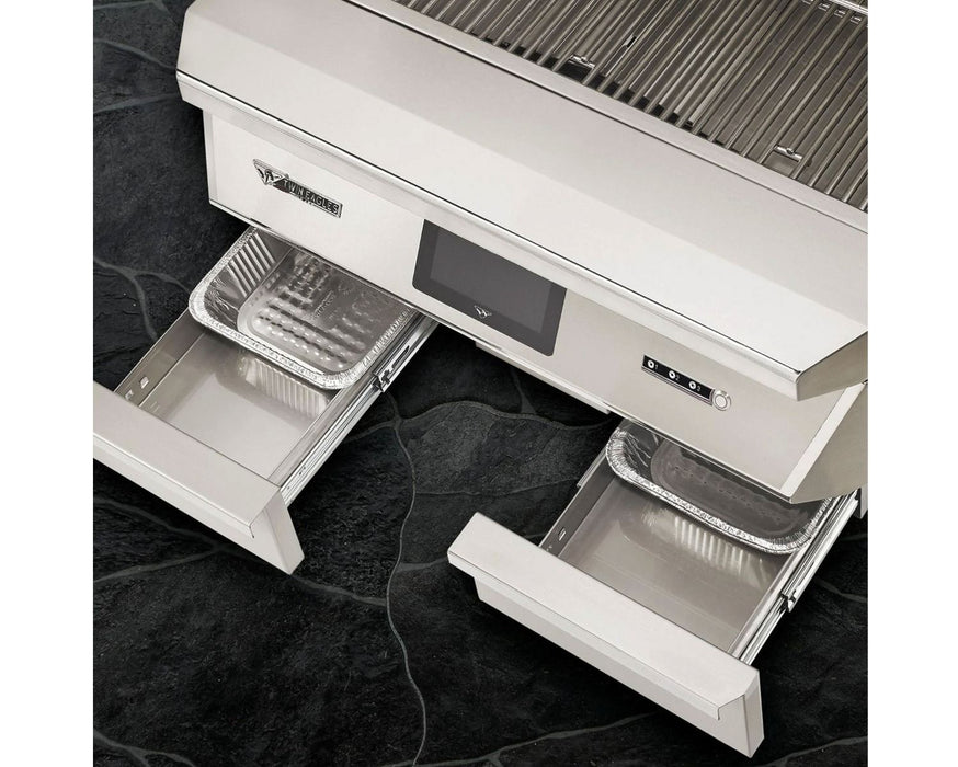 Twin Eagles Wi-Fi Controlled 36-Inch Stainless Steel Pellet Grill and Smoker with Rotisserie On Deluxe Cart