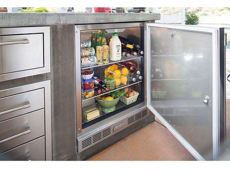 Alfresco 28-Inch 7.2 Cu. Ft. Outdoor Rated Compact Refrigerator & Kegerator - URS-1XE