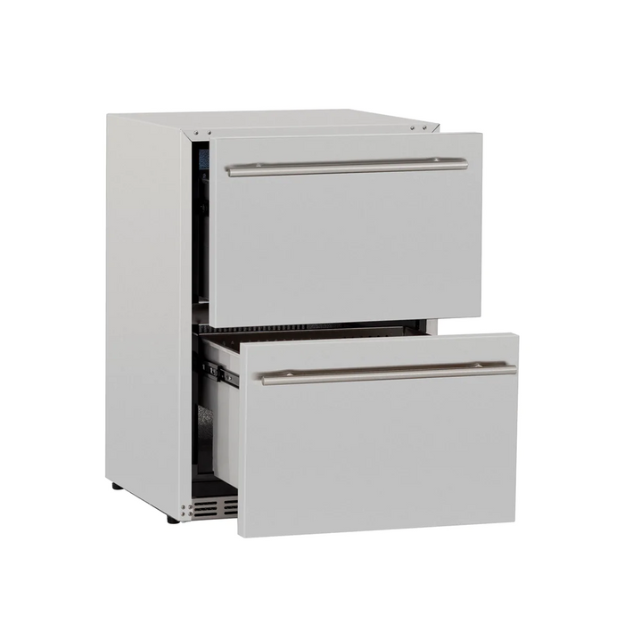 RCS 24-Inch 5.2 Cu. Ft. Outdoor Rated Dual Drawer Compact Refrigerator - REFR4