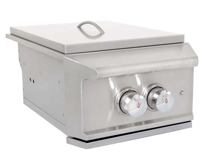 Blaze Professional LUX Built-In Gas High Performance Power Burner W/ Wok Ring & Stainless Steel Lid - BLZ-PROPB