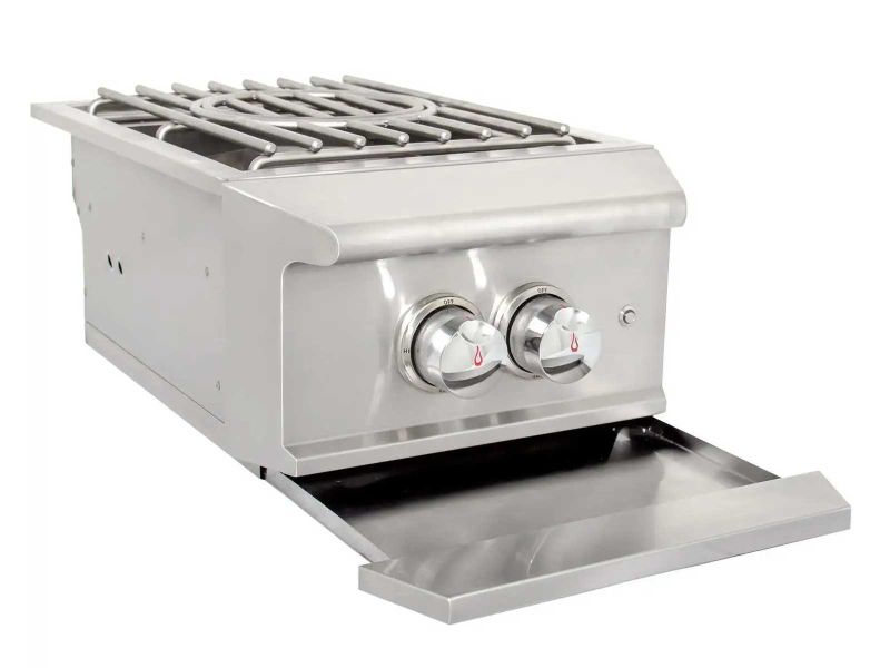 Blaze Professional LUX Built-In Gas High Performance Power Burner W/ Wok Ring & Stainless Steel Lid - BLZ-PROPB