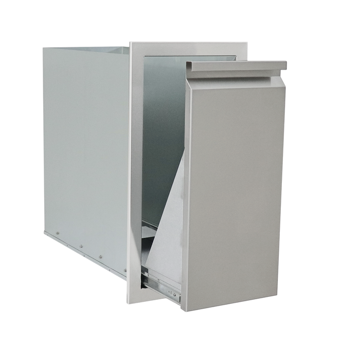 RCS Valiant Series 14-Inch Stainless Steel Narrow Roll-Out Trash Drawer - VTD4